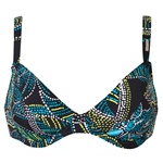 Röhnisch Swim Pinuela Wire Bra C/D. Lätt vadderad bygelbikini i C/D-kupa med reglerbara axelband och knäppning baktill. 

